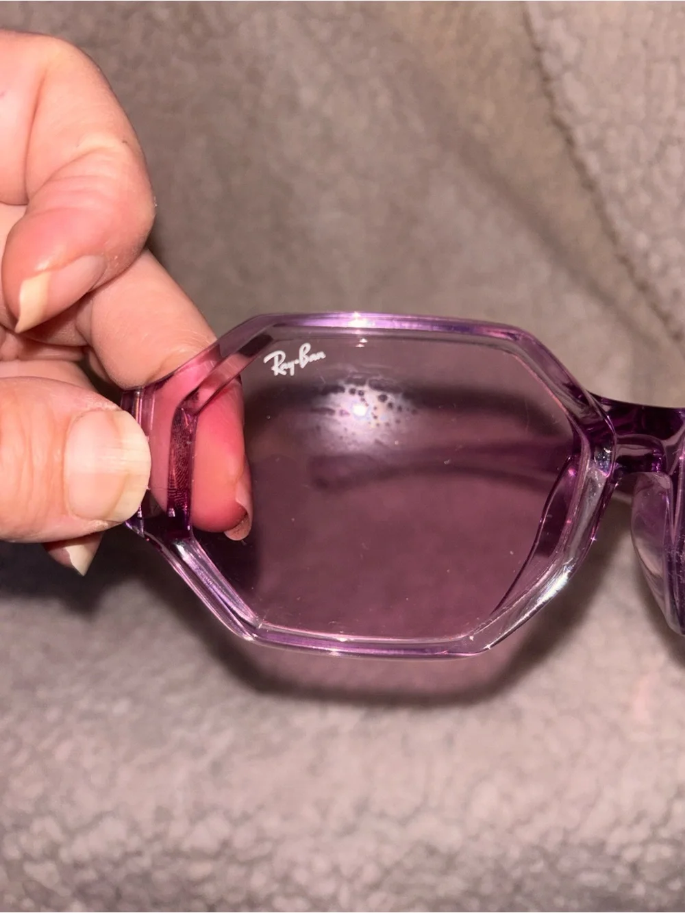 Ray-Ban RB4337 Evolve Purple Photochromic Geometric Sunglasses 59mm